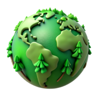 ai généré monde environnement et Terre journée concept, papier Couper png