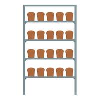 Bread stack icon cartoon vector. Bread production factory vector