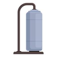 Gas pipe tank icon cartoon vector. Refinery station vector