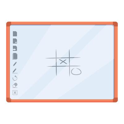 Interactive board game icon cartoon vector. Academic learning