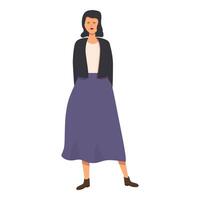 Fashion girl culture icon cartoon vector. Hipster female vector