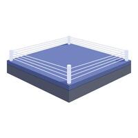 Modern boxing ring icon cartoon vector. Thai sport vector