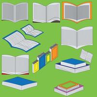 book multiple color vector