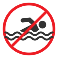 No swimming icon png