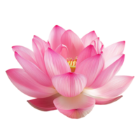ai gegenereerd roze bloemblaadjes in geïsoleerd lotus bloeien png