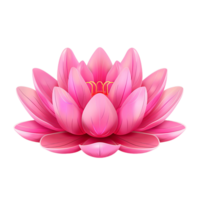 AI generated Isolated Blooming Lotus Set png