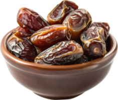 Dried dates fruits in bowl png