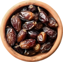 secco date frutta nel ciotola png