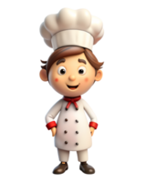 ai gegenereerd 3d schattig chef tekenfilm png