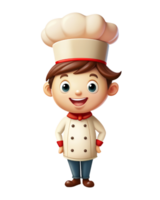 ai gegenereerd 3d schattig chef tekenfilm png