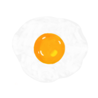 Fried egg on transparent background. png