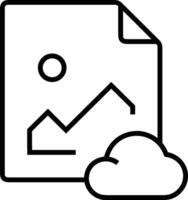 Cloud icon symbol vector image. Illustration of the hosting storage design image