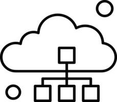 Cloud icon symbol vector image. Illustration of the hosting storage design image