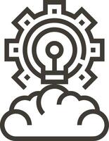 Cloud icon symbol vector image. Illustration of the hosting storage design image