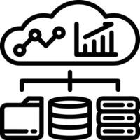 Cloud icon symbol vector image. Illustration of the hosting storage design image