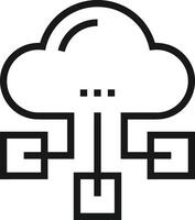 Cloud icon symbol vector image. Illustration of the hosting storage design image