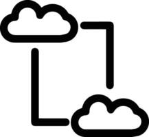 Cloud icon symbol vector image. Illustration of the hosting storage design image