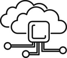 Cloud icon symbol vector image. Illustration of the hosting storage design image