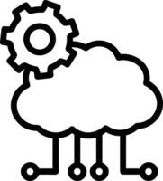 nube icono símbolo vector imagen. ilustración de el hospedaje almacenamiento diseño imagen