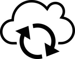 Cloud icon symbol vector image. Illustration of the hosting storage design image