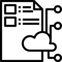 Cloud icon symbol vector image. Illustration of the hosting storage design image