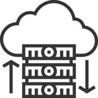 Cloud icon symbol vector image. Illustration of the hosting storage design image