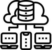 Cloud icon symbol vector image. Illustration of the hosting storage design image