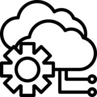 Cloud icon symbol vector image. Illustration of the hosting storage design image