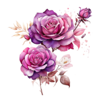 AI generated One Rose flower design png