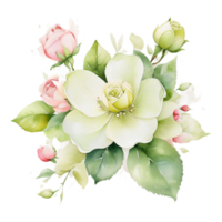 AI generated One Rose flower design png