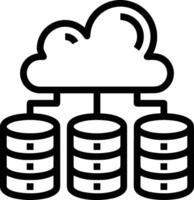 Cloud icon symbol vector image. Illustration of the hosting storage design image