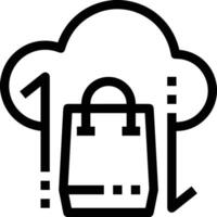 Cloud icon symbol vector image. Illustration of the hosting storage design image