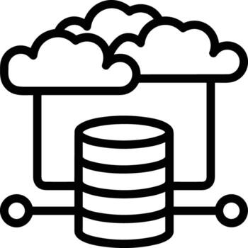 Cloud icon symbol vector image. Illustration of the hosting storage design image