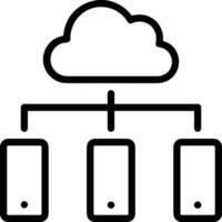 Cloud icon symbol vector image. Illustration of the hosting storage design image