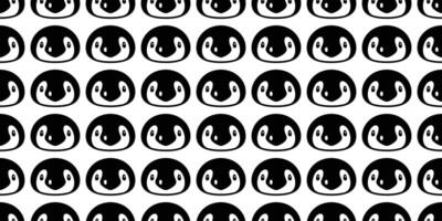 penguin Seamless pattern bird vector head face cartoon scarf isolated tile background repeat wallpaper illustration doodle design