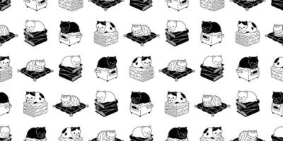 cat seamless pattern kitten vector calico rice cooker cook pillow book towel scarf isolated repeat background cartoon tile wallpaper doodle illustration white design