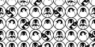 penguin Seamless pattern bird vector cartoon polka dot scarf isolated tile background repeat wallpaper illustration doodle design