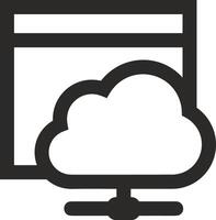 Cloud icon symbol vector image. Illustration of the hosting storage design image