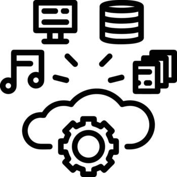 Cloud icon symbol vector image. Illustration of the hosting storage design image