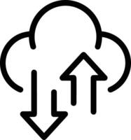 Cloud icon symbol vector image. Illustration of the hosting storage design image