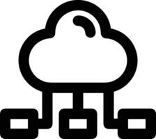 Cloud icon symbol vector image. Illustration of the hosting storage design image