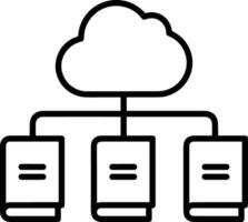 Cloud icon symbol vector image. Illustration of the hosting storage design image