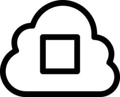 Cloud icon symbol vector image. Illustration of the hosting storage design image