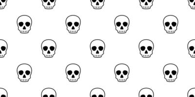 skull Halloween seamless pattern vector crossbone ghost pirate icon scarf isolated repeat wallpaper tile background cartoon doodle illustration design