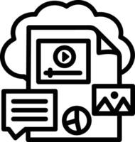 Cloud icon symbol vector image. Illustration of the hosting storage design image