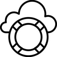 Cloud icon symbol vector image. Illustration of the hosting storage design image