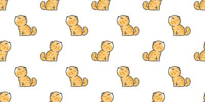 cat seamless pattern kitten breed vector calico animal pet scarf isolated repeat background cartoon tile wallpaper doodle illustration design