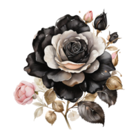 AI generated Watercolor One Rose flower design png