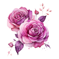 ai generiert einer Rose Blume Design png