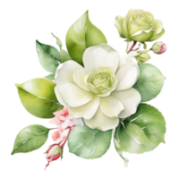 AI generated One Rose flower design png